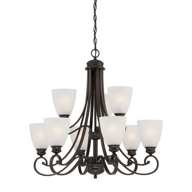 Thomas Lighting TK0018704 9x60W 120V Haven Chandelier, Espresso
