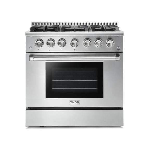 Thor Kitchen 36 Inch Professional Gas Range in Stainless Steel-HRG3618U