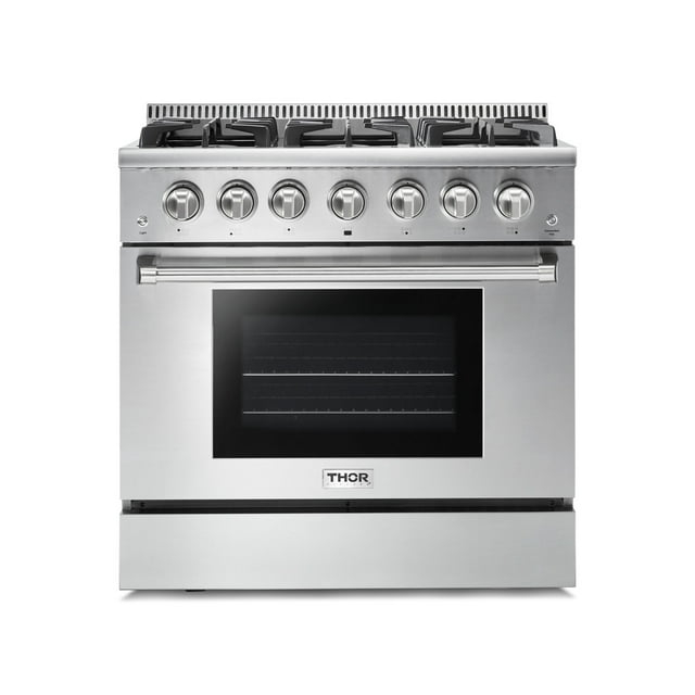 Thor Kitchen 36 Inch Professional Gas Range in Stainless Steel-HRG3618U