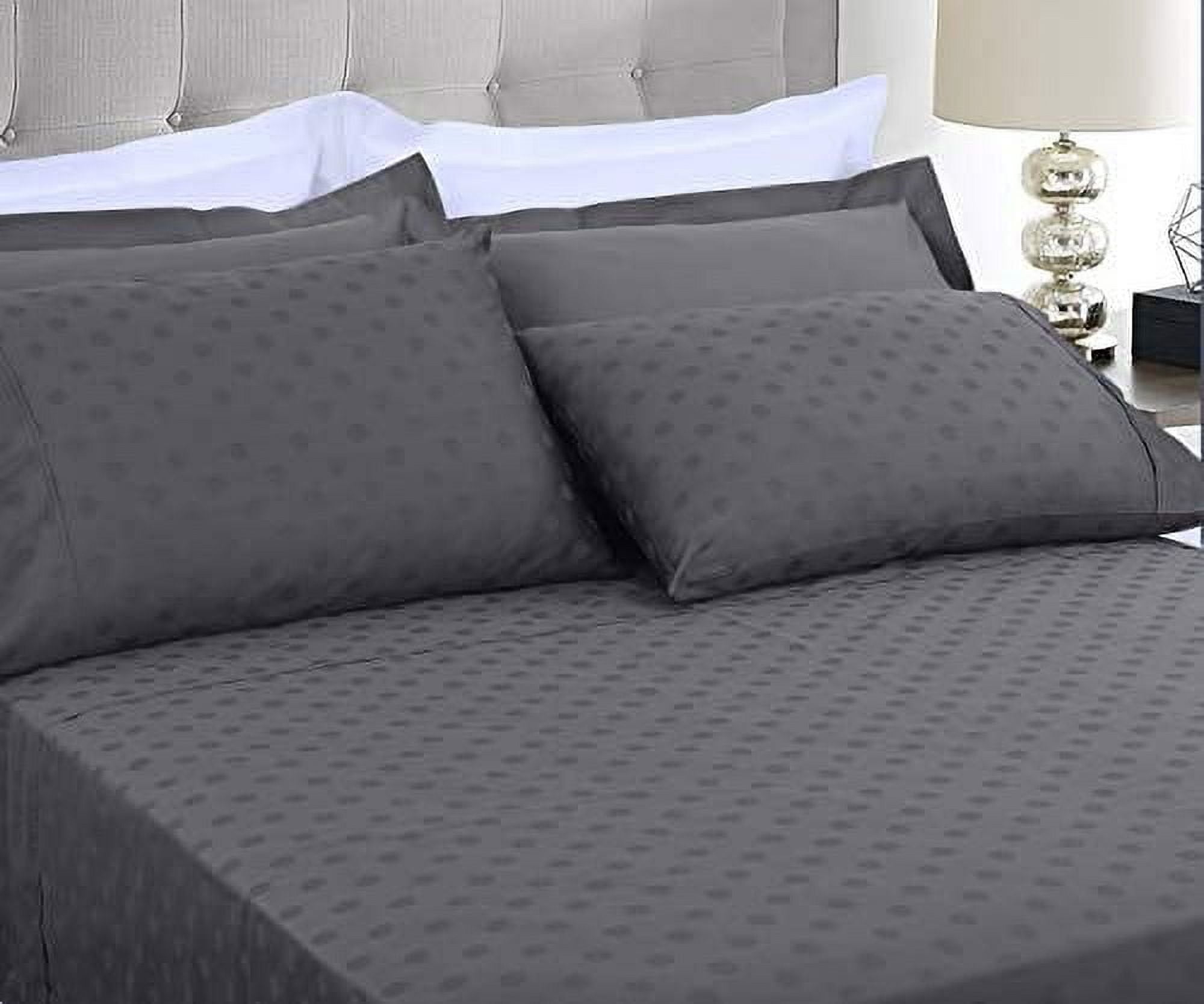Threadmill Home Linen Cotton Twin-XL Bed Sheet Set, 300 Thread Count, for Adult, 3 PC, Dark Grey