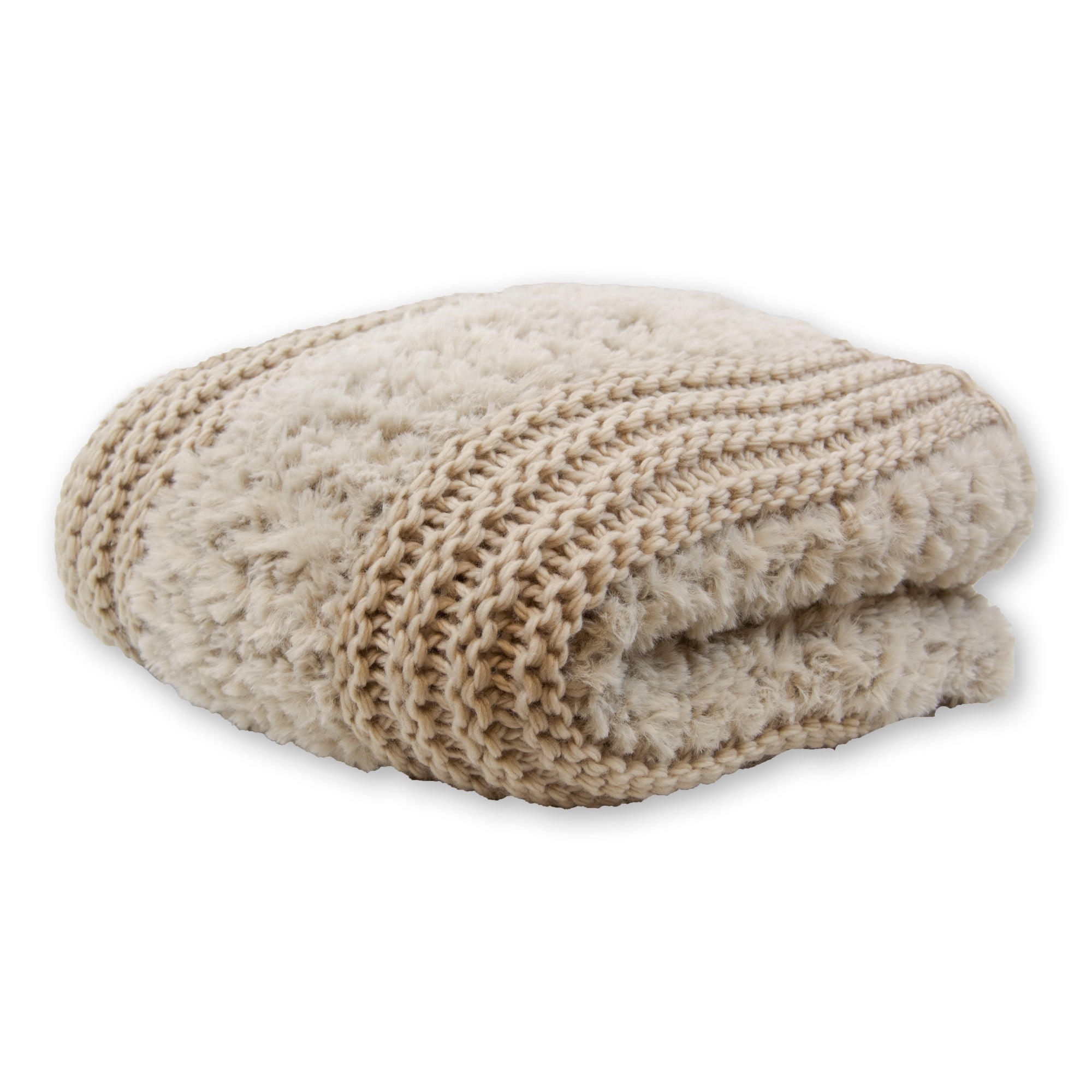 Donna Sharp Plush Knit Throw Taupe