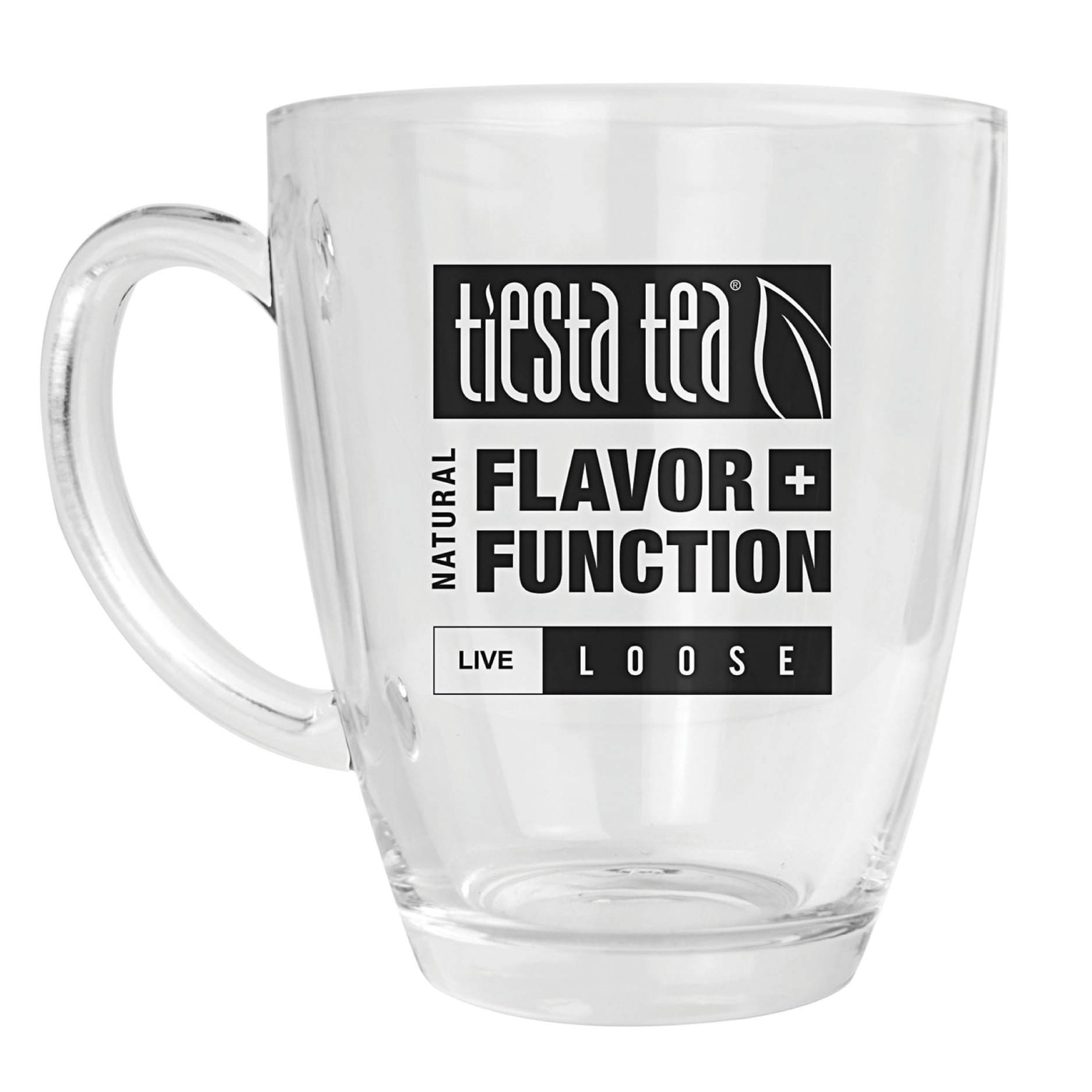 Tiesta Tea - Tea Mug with Handle, 12.5 Oz Clear Glass Tea Cup, Microwave & Dishwasher Safe, Ideal to Use with Any Tea Brewing Accessories, Suitable for Hot Tea, Iced Tea & Coffee