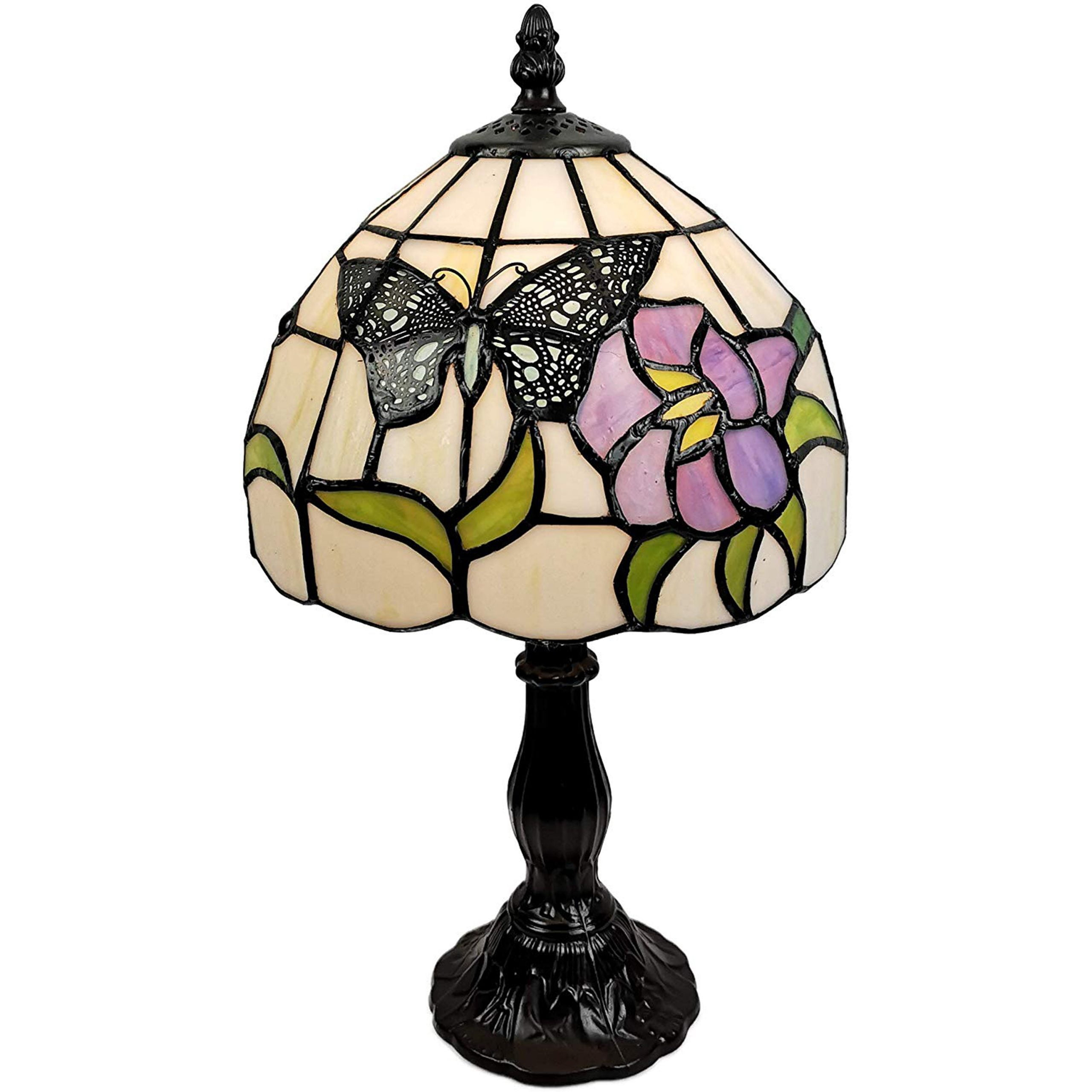 Amora Lighting Tiffany Style Butterfly Table Lamp 15" Tall