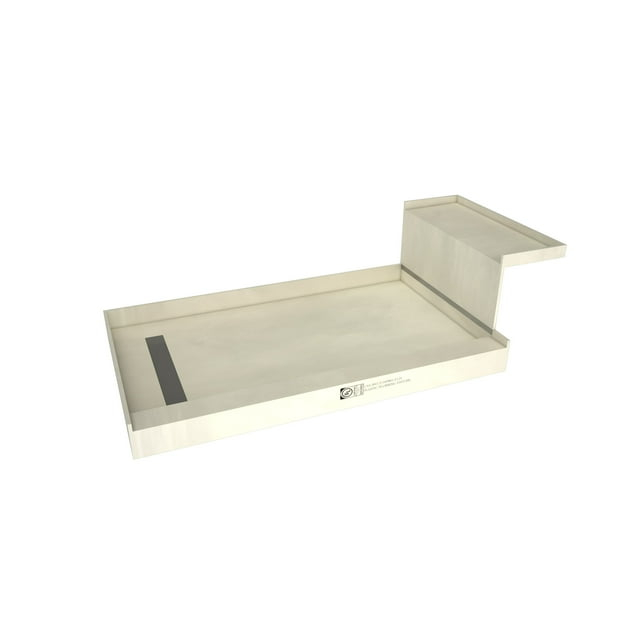 Tile Redi Rt4248r-Sq-Rb42-Kit Base'n Bench 42" X 60" Rectangular Shower Base - Chrome