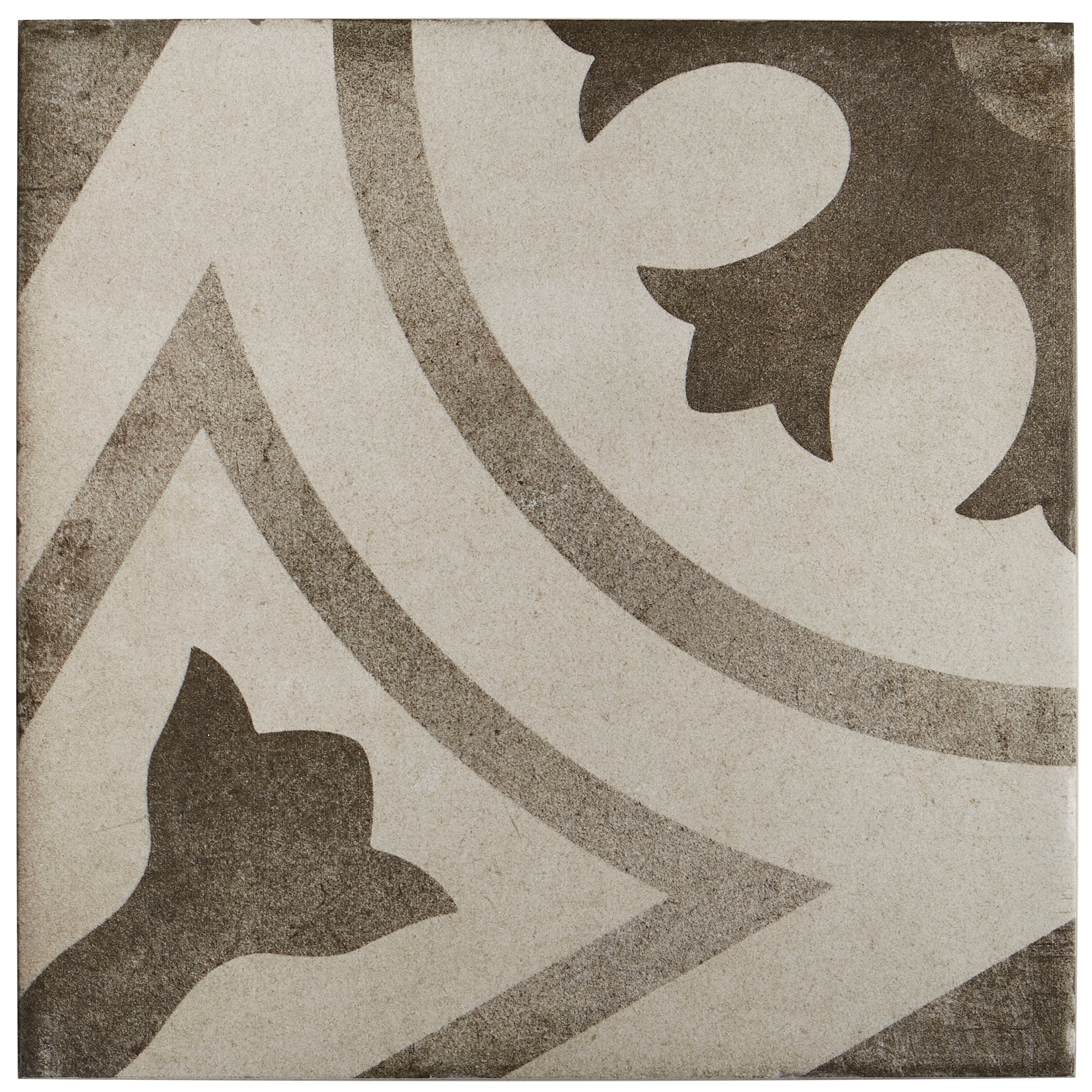 Tilish Porcelain Cement Look 8 x 8 inch Cool Blend Decorative Tile in Circolo cool blend