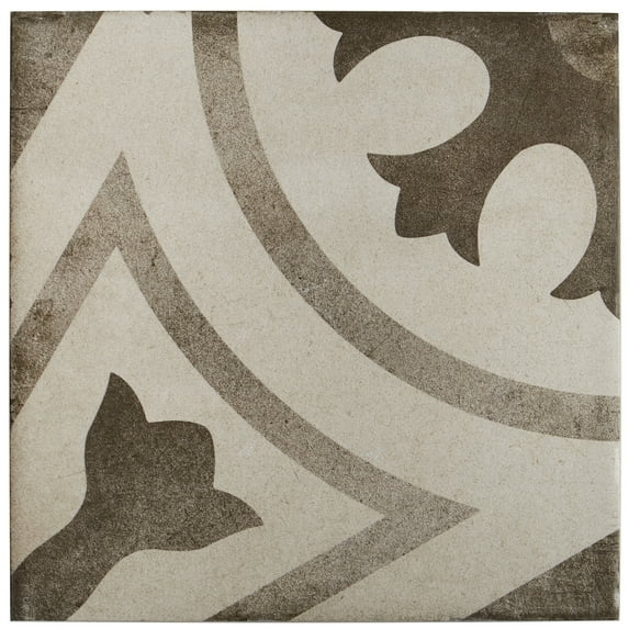 Tilish Porcelain Cement Look 8 x 8 inch Cool Blend Decorative Tile in Circolo cool blend