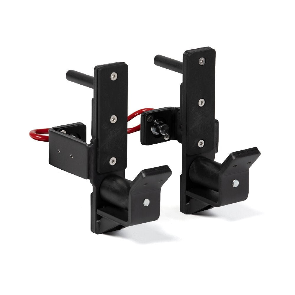 Black Steel Roller J-Hooks for Power Rack Attachment