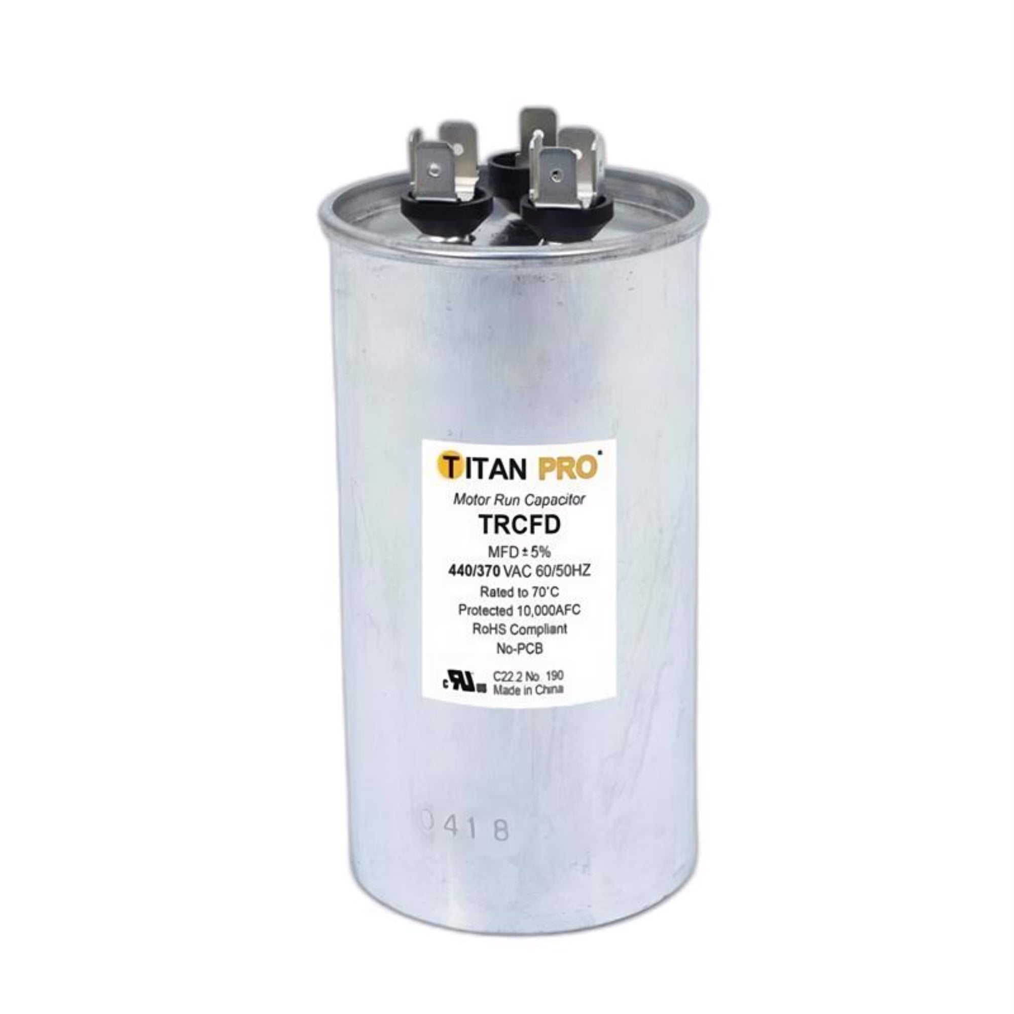 Titan Pro 80+7.5 MFD 440 V Round Run Capacitor