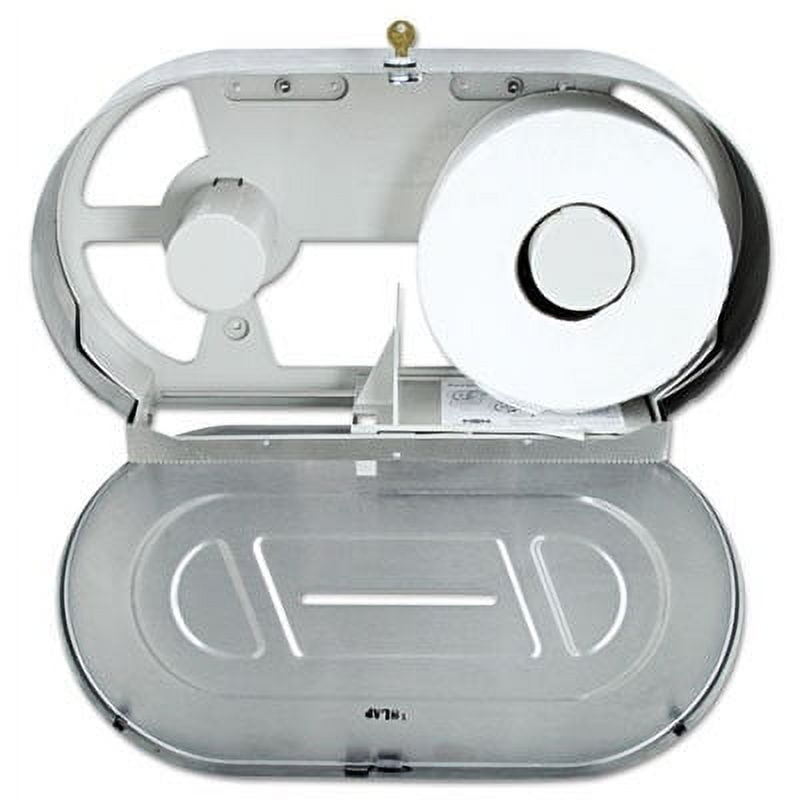 Bobrick B-2892 Toilet Tissue 2 Roll Dispenser, Stainless Steel,jumbo,20 13/16 X 5 5/16 X 11 3/8