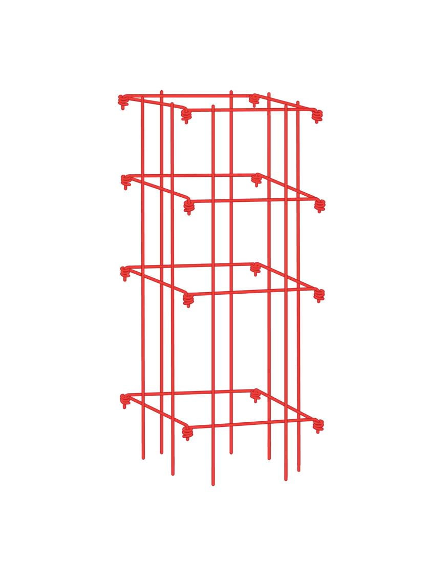 Gardener's Supply Company Single Steel Tomato Cage 32 Inch High - Red