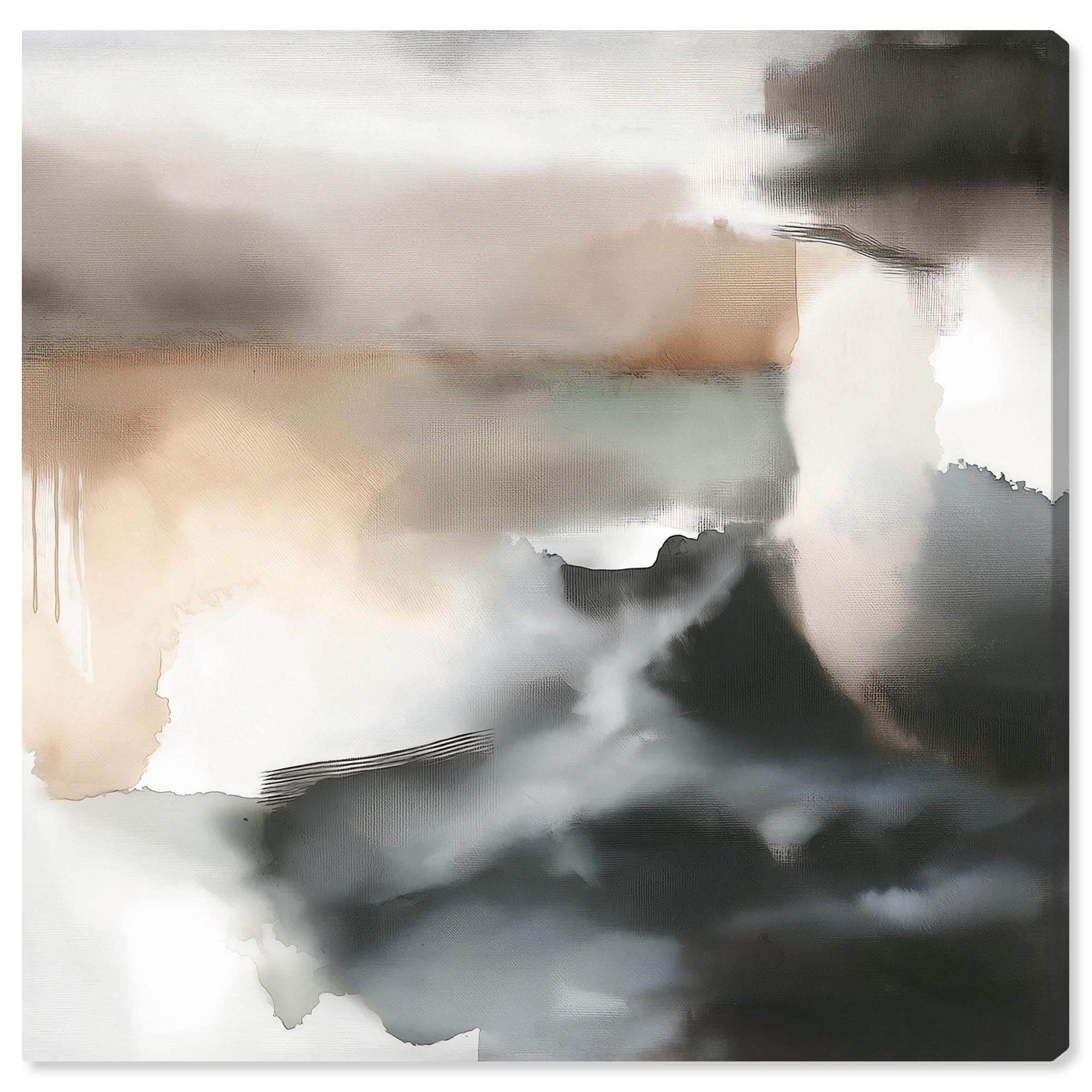 Tonal Mirage I Canvas Neutral Abstracts by Art Remedy, Gallery Wrapped, 40" x 40"