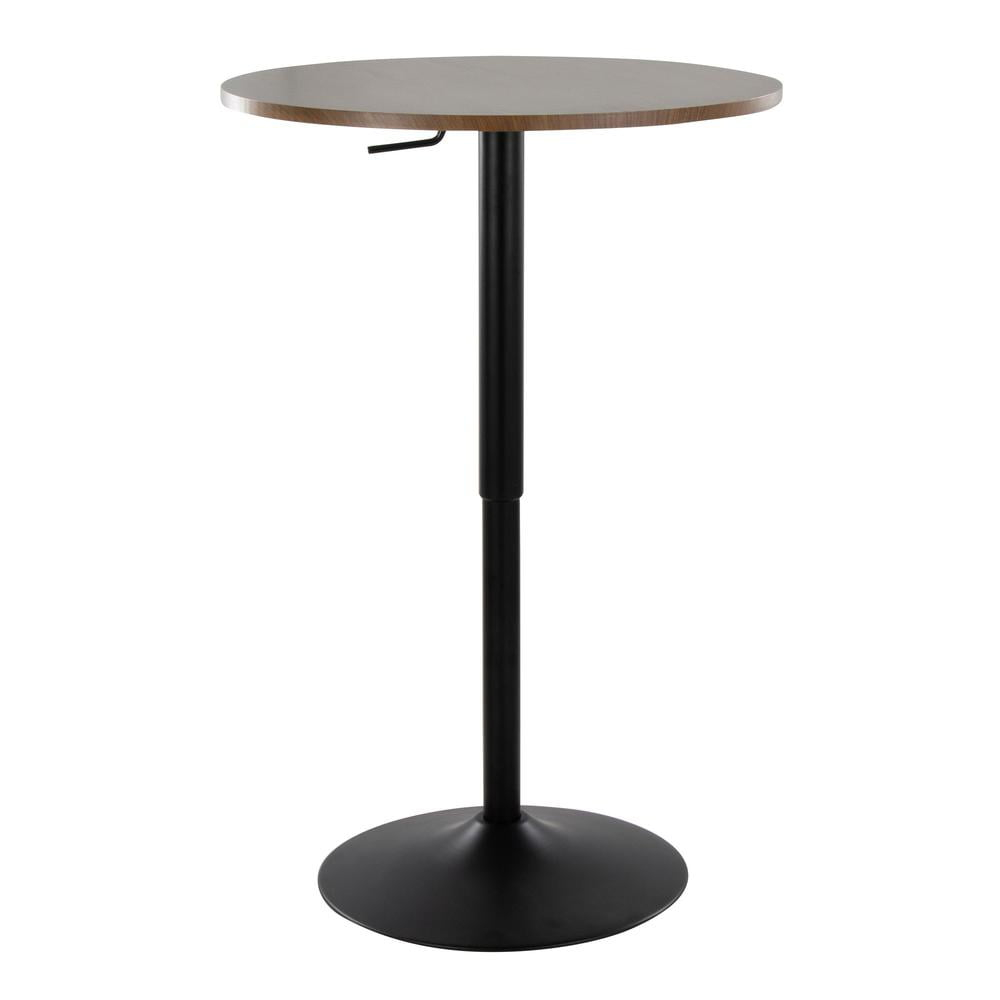 LumiSource Black Metal, Walnut Wood Tool-Less Elia
