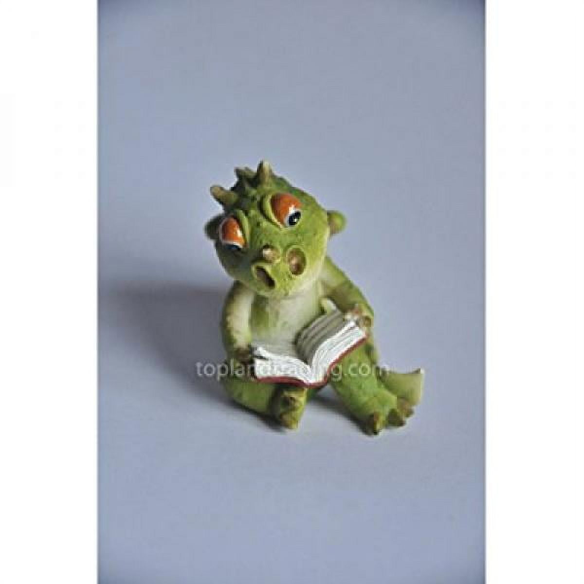 Top Collection Miniature Garden Dragon Reading Book C48
