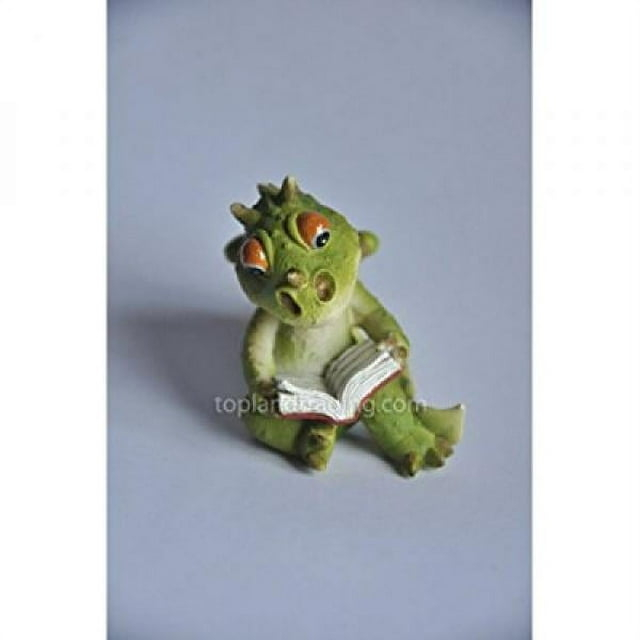 Top Collection Miniature Garden Dragon Reading Book C48