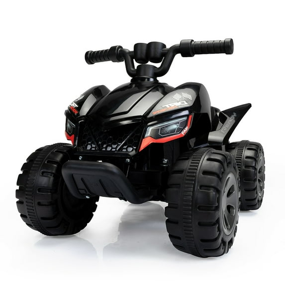 Topcobe Kids Ride-on ATV, 6V Battery Powered Electric Quad Car for Toddlers Age 3-5, Black