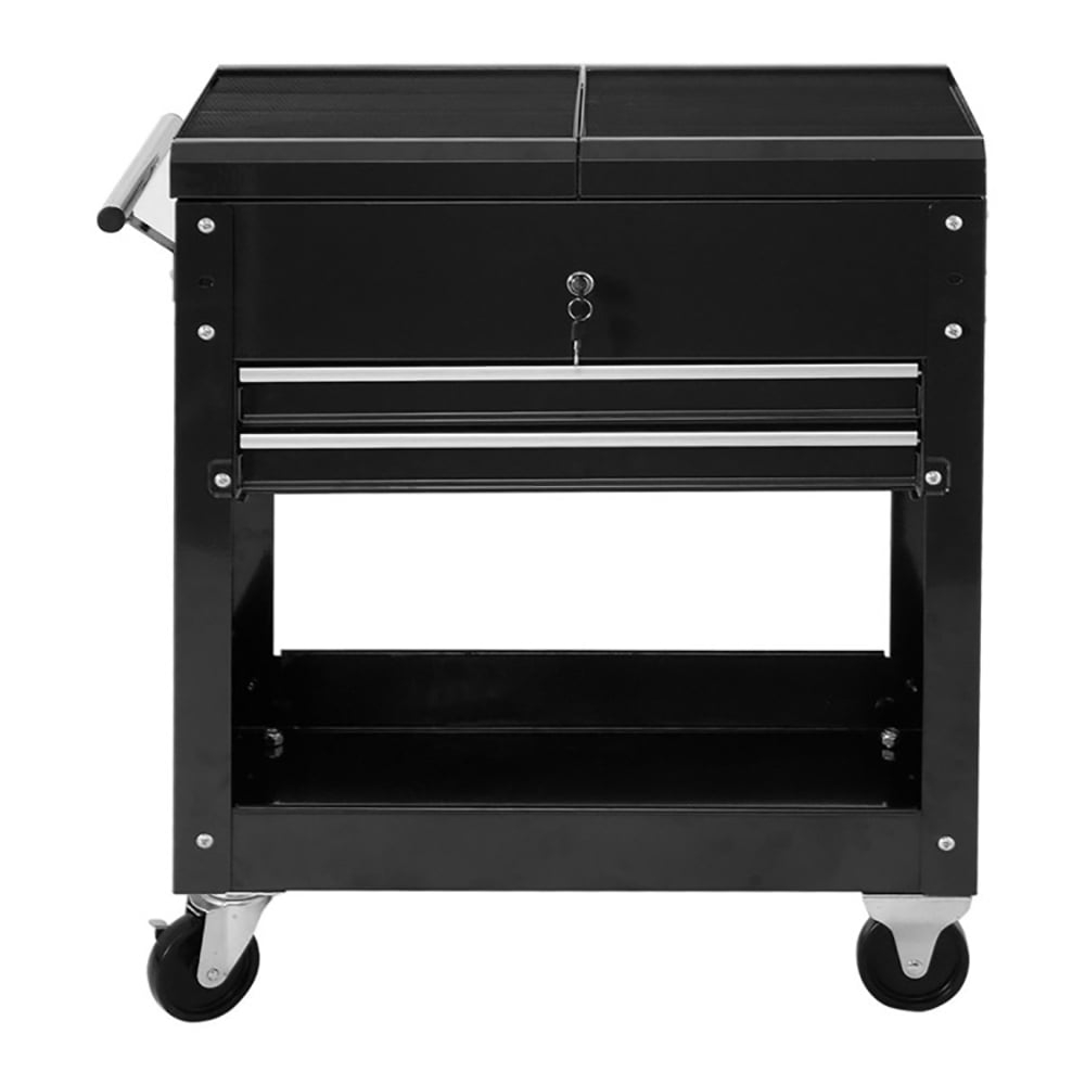 Kepooman Storage Cabinet,Garage Cabinet, Storage Cabinet, Rolling Mechanics Tool Cart Slide Top Utility Storage Cabinet Organizer 2 Drawers