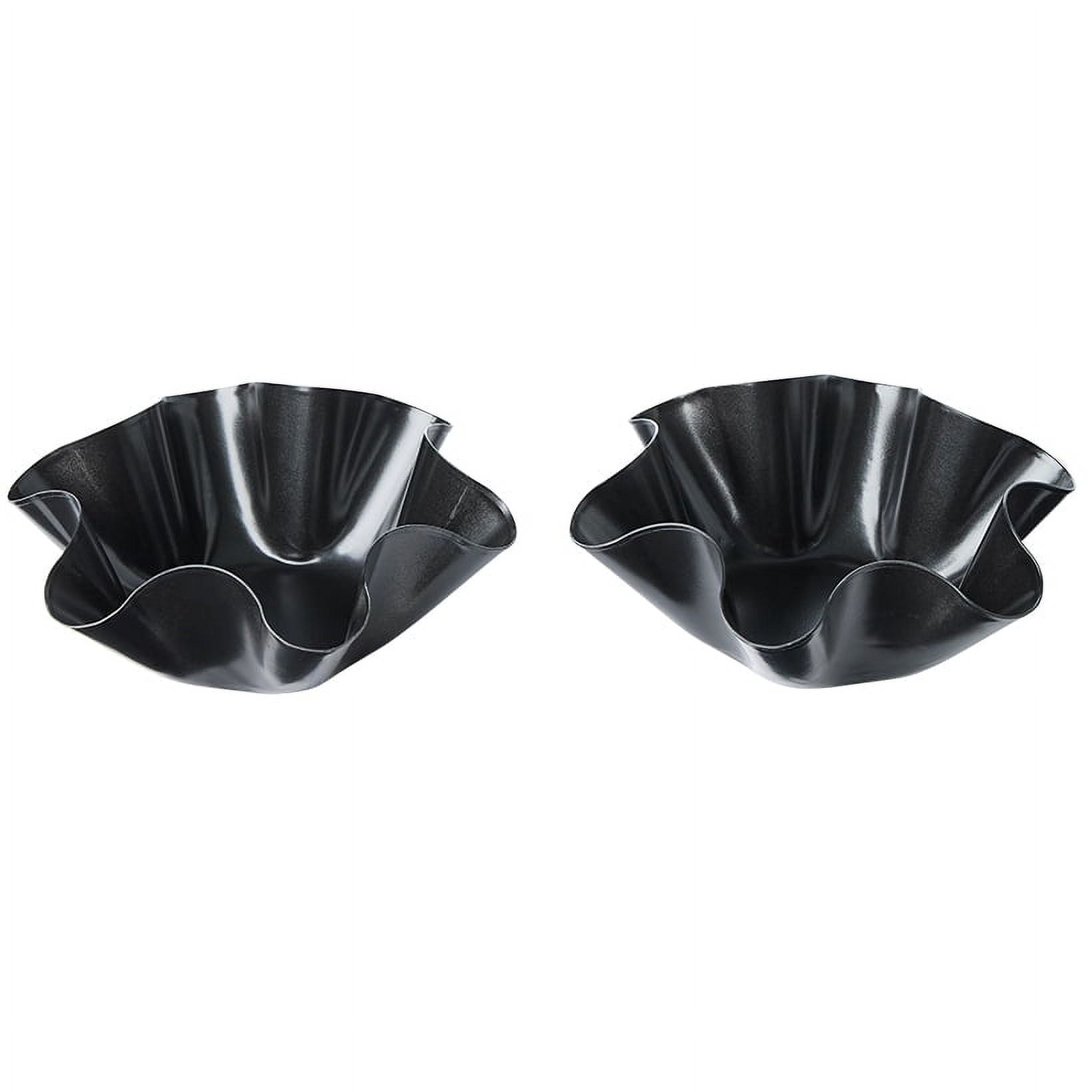 SPRING PARK Tortilla Bowl Molds, Nonstick Tortilla Pan Set Thicken Carbon Steel Taco Salad Bowl Makers Baking Molds for Kitchen