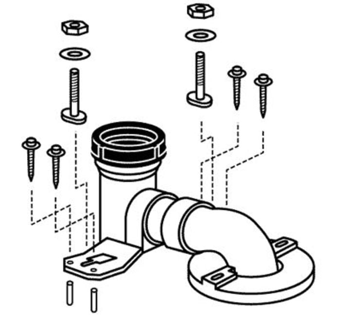 Toto Tsu01w.10R 10" Unifit Rough In Installation Kit For Toto Toilets