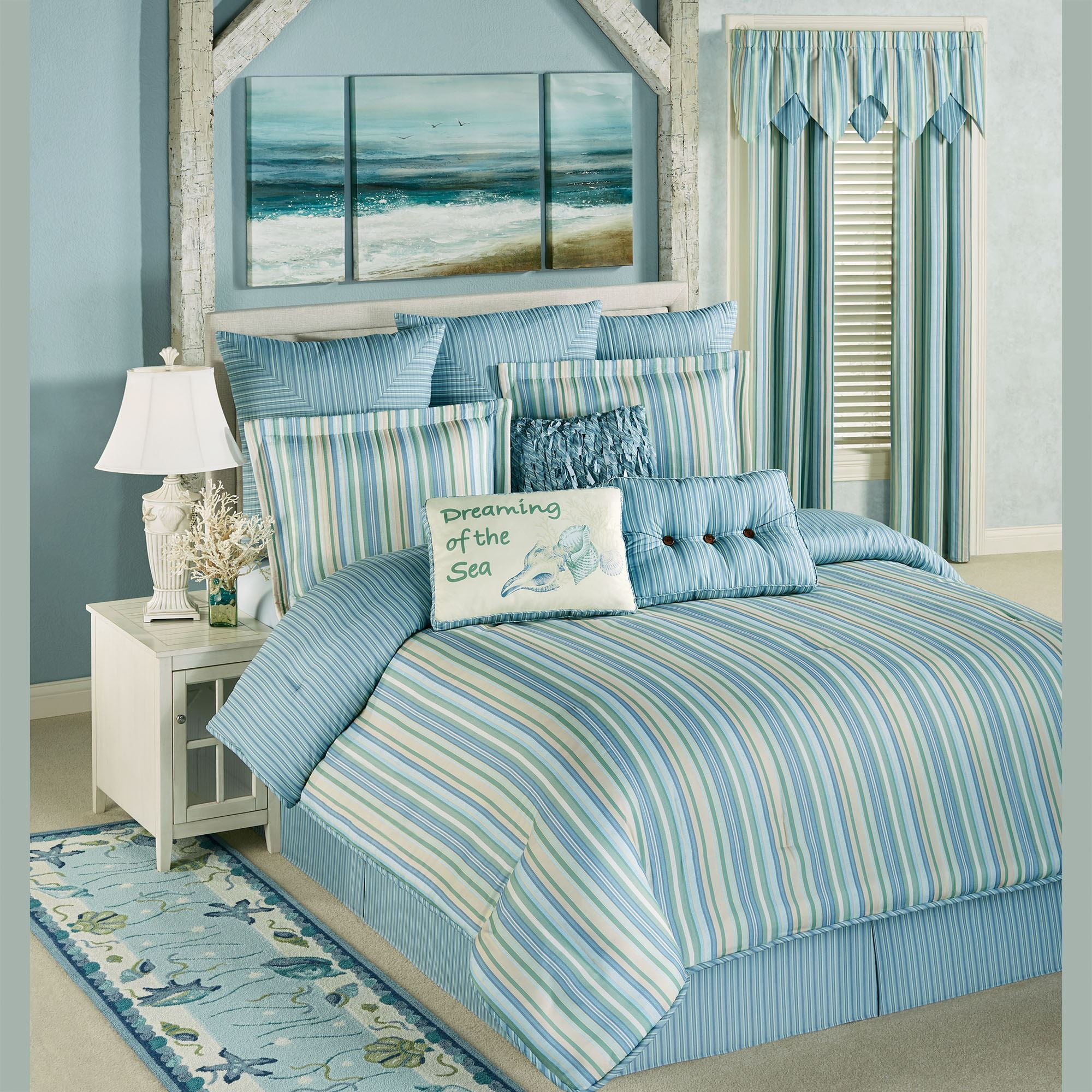 Touch of Class Clearwater Comforter Set Multi Cool Comforter Set Queen