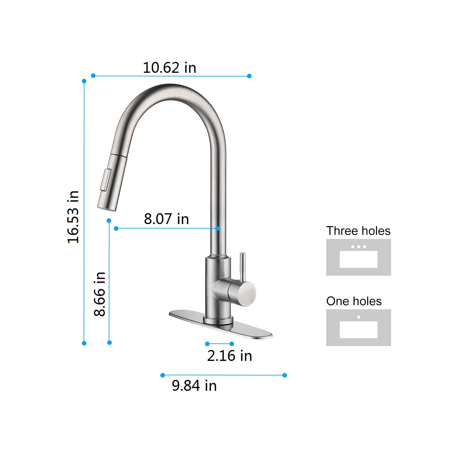 Touchless Kitchen Faucet with Pull Down Sprayer - Brushed Nickel Finish - Motion Sensor, Easy Installation, Dual Function - Perfect for Busy Families