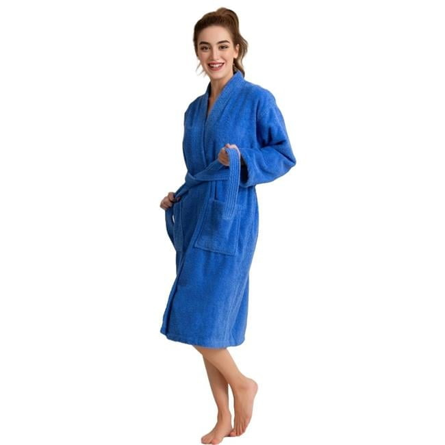 Ingobert Cotton Terry Cloth Mid-Calf Bathrobe with Pockets