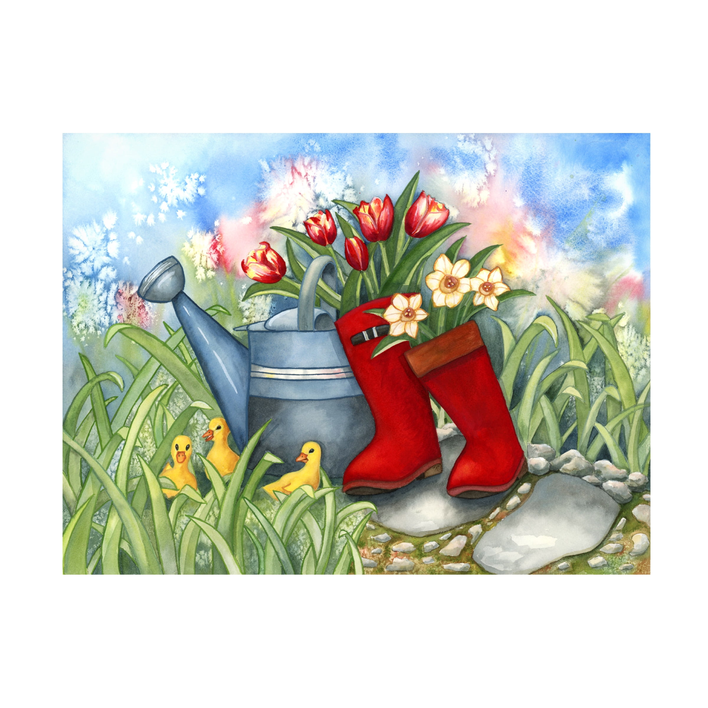 Tracy Miller 'Tulips In Boots' Canvas Art