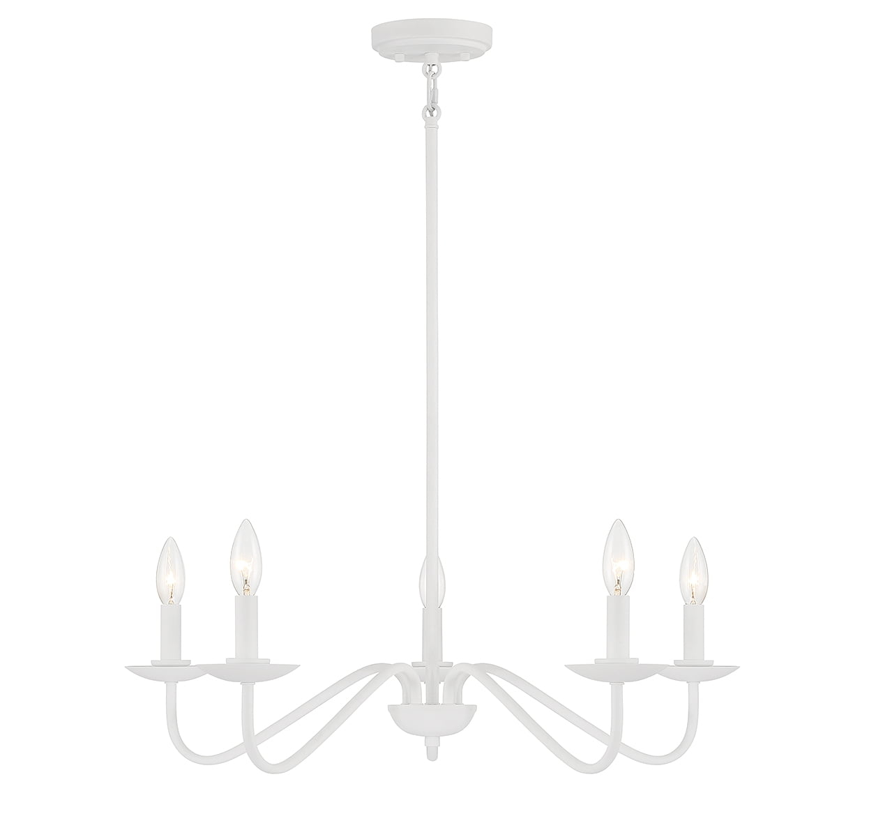 Trade Winds Aidan 5-Light Chandelier in Bisque White