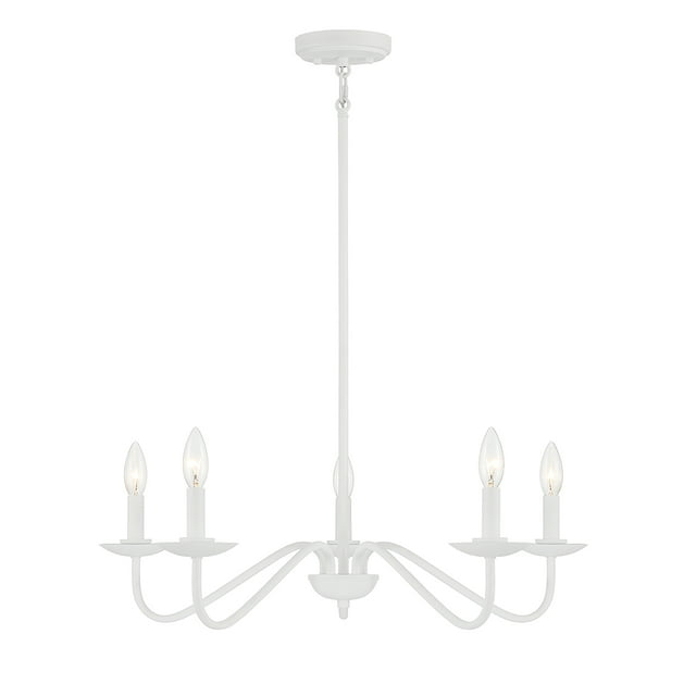 Trade Winds Aidan 5-Light Chandelier in Bisque White