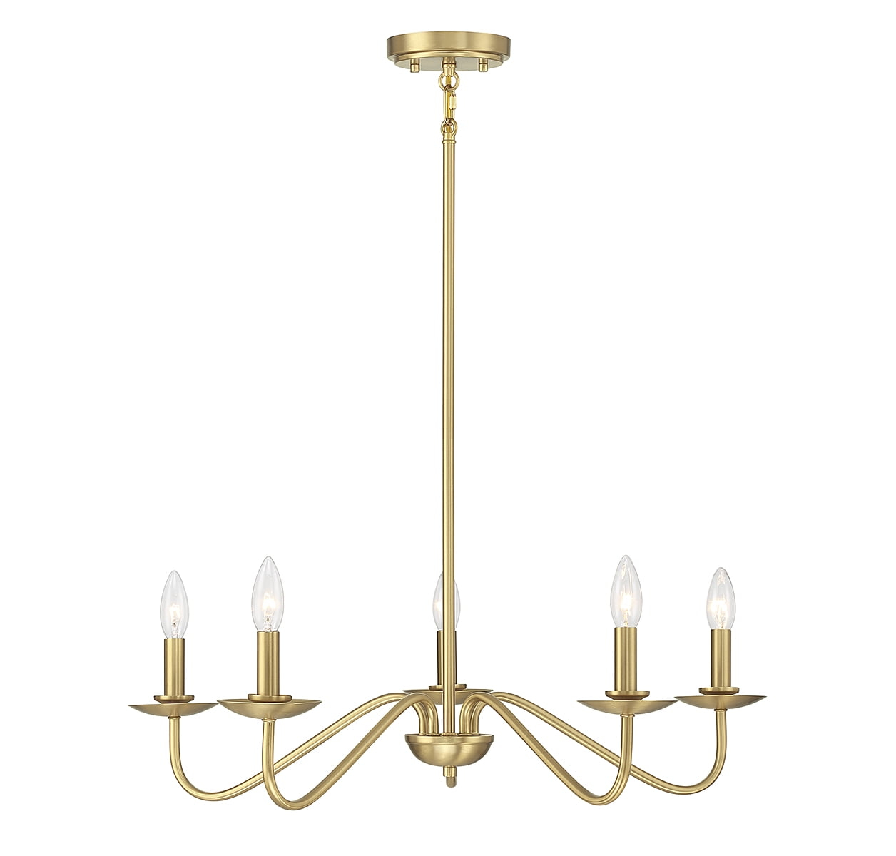 Trade Winds Aidan 5-Light Chandelier in Natural Brass