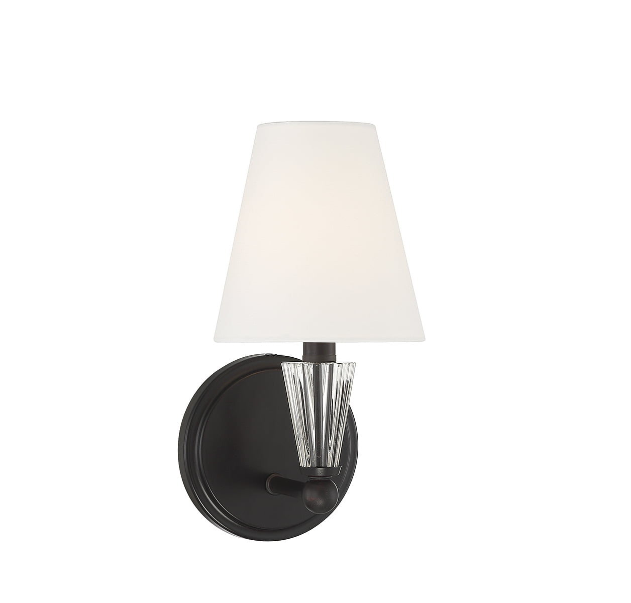 Trade Winds Bianca 1-Light Wall Sconce in Matte Black