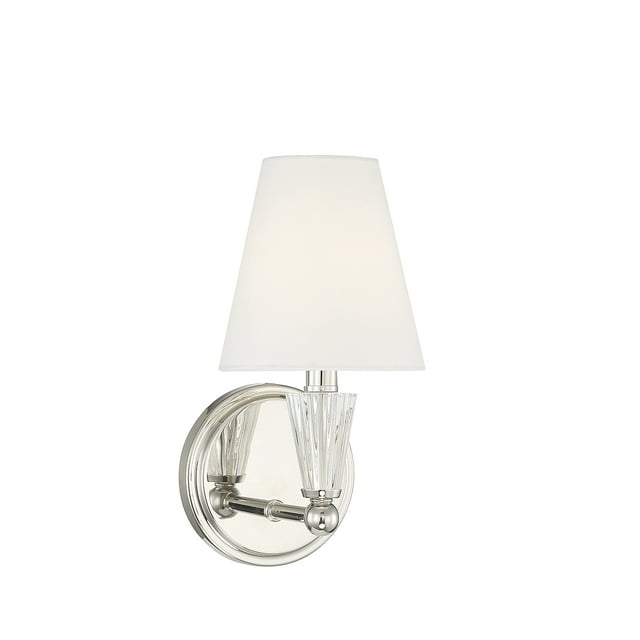 Trade Winds Bianca 1-Light Wall Sconce in Polished Nickel