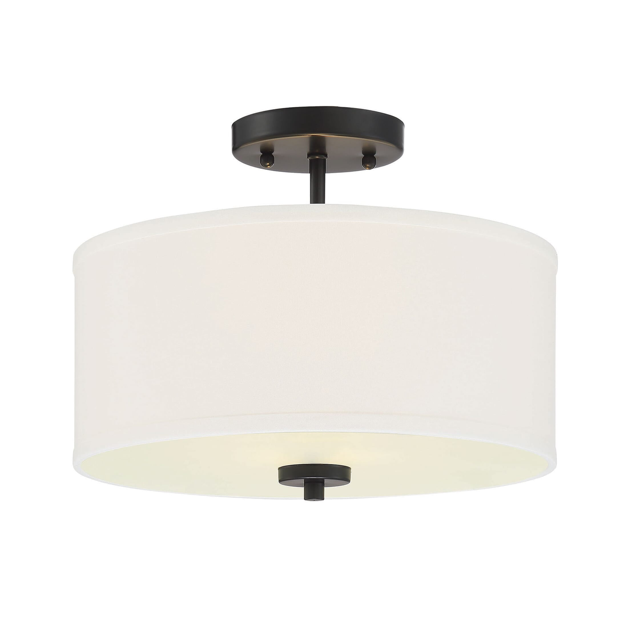 Trade Winds Cassie Drum Semi-Flush Mount Ceiling Light in Matte Black