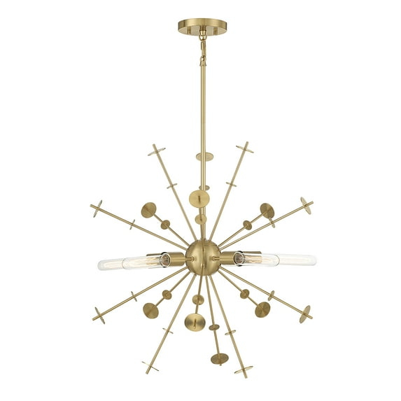 Trade Winds Kenneth 5-Light Pendant in Natural Brass