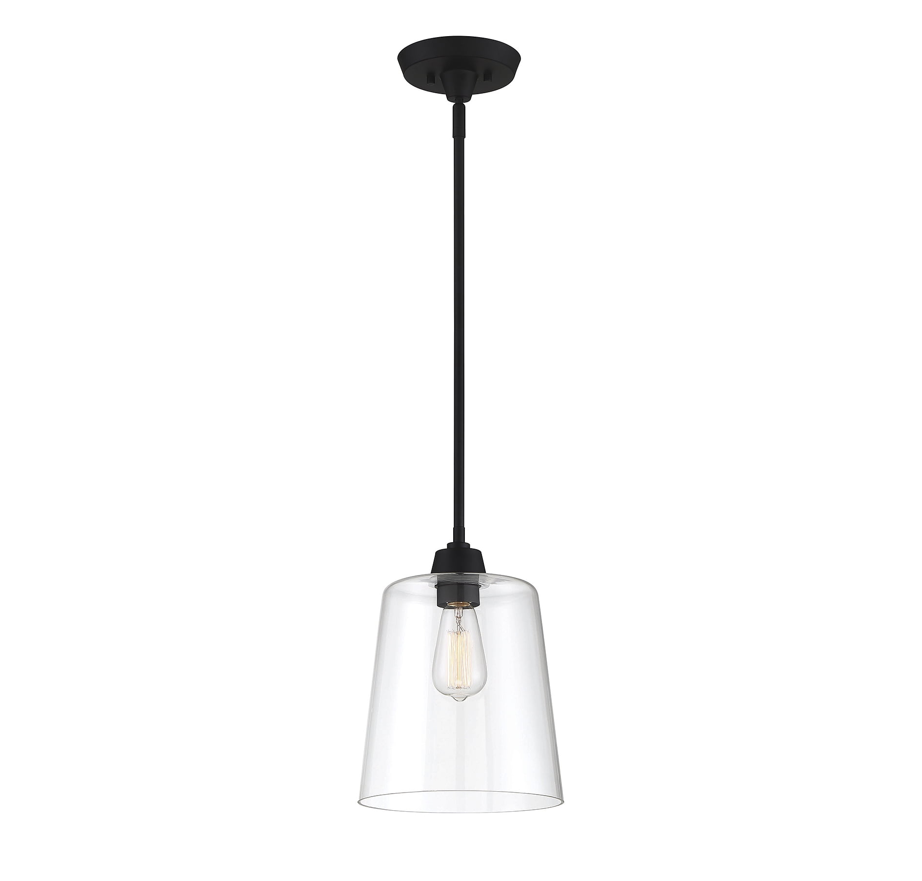 Trade Winds Lighting 1-Light Pendant Light In Matte Black