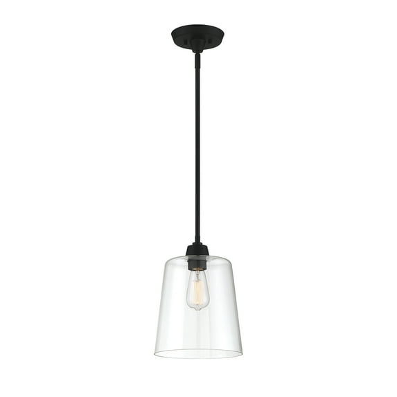 Trade Winds Lighting 1-Light Pendant Light In Matte Black