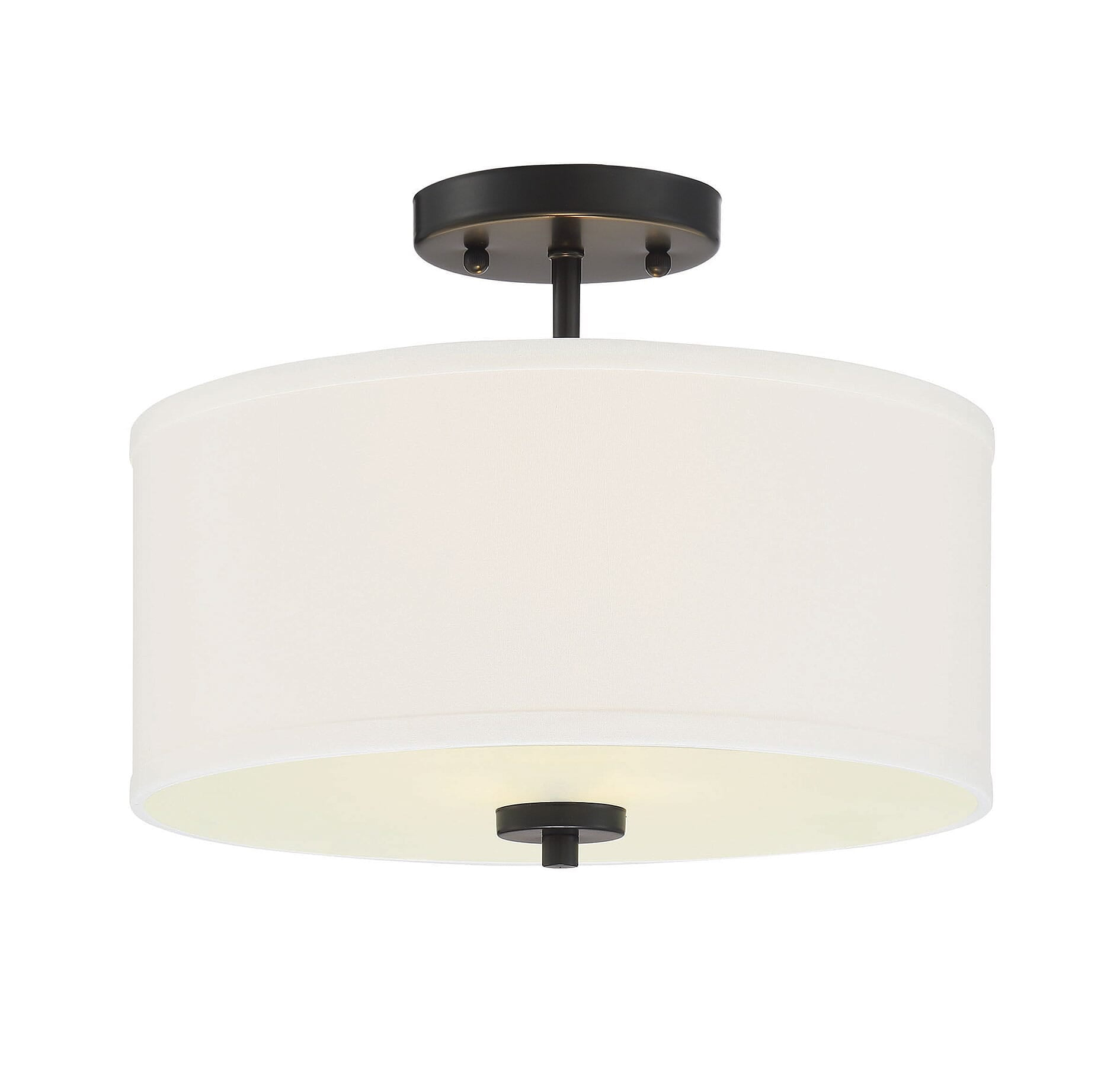 Trade Winds Cassie Drum Semi-Flush Mount Ceiling Light in Matte Black
