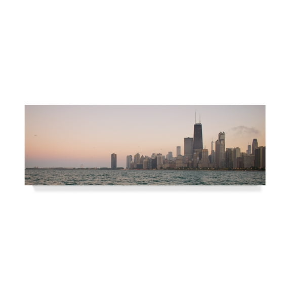 Trademark Fine Art 'Chicago Sunset' Canvas Art by NjR Photos