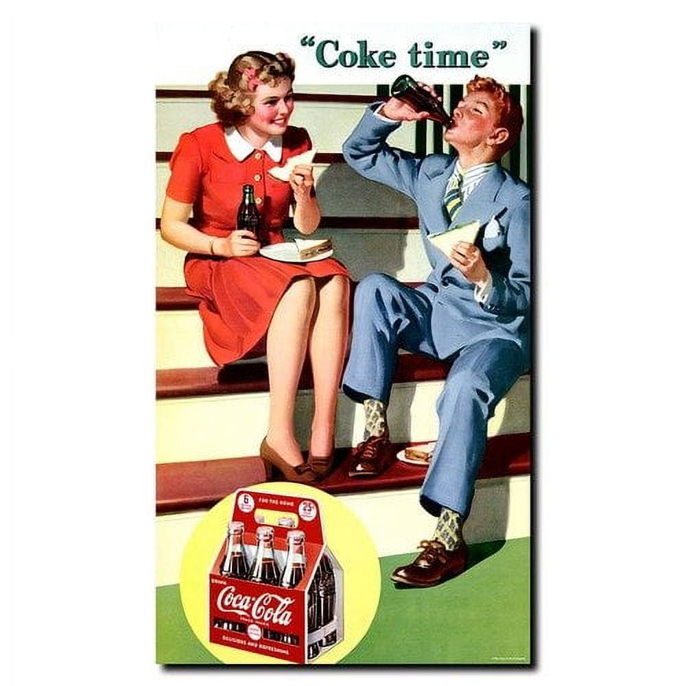 Trademark Fine Art Coca Cola Coke Time Stretched Canvas Art