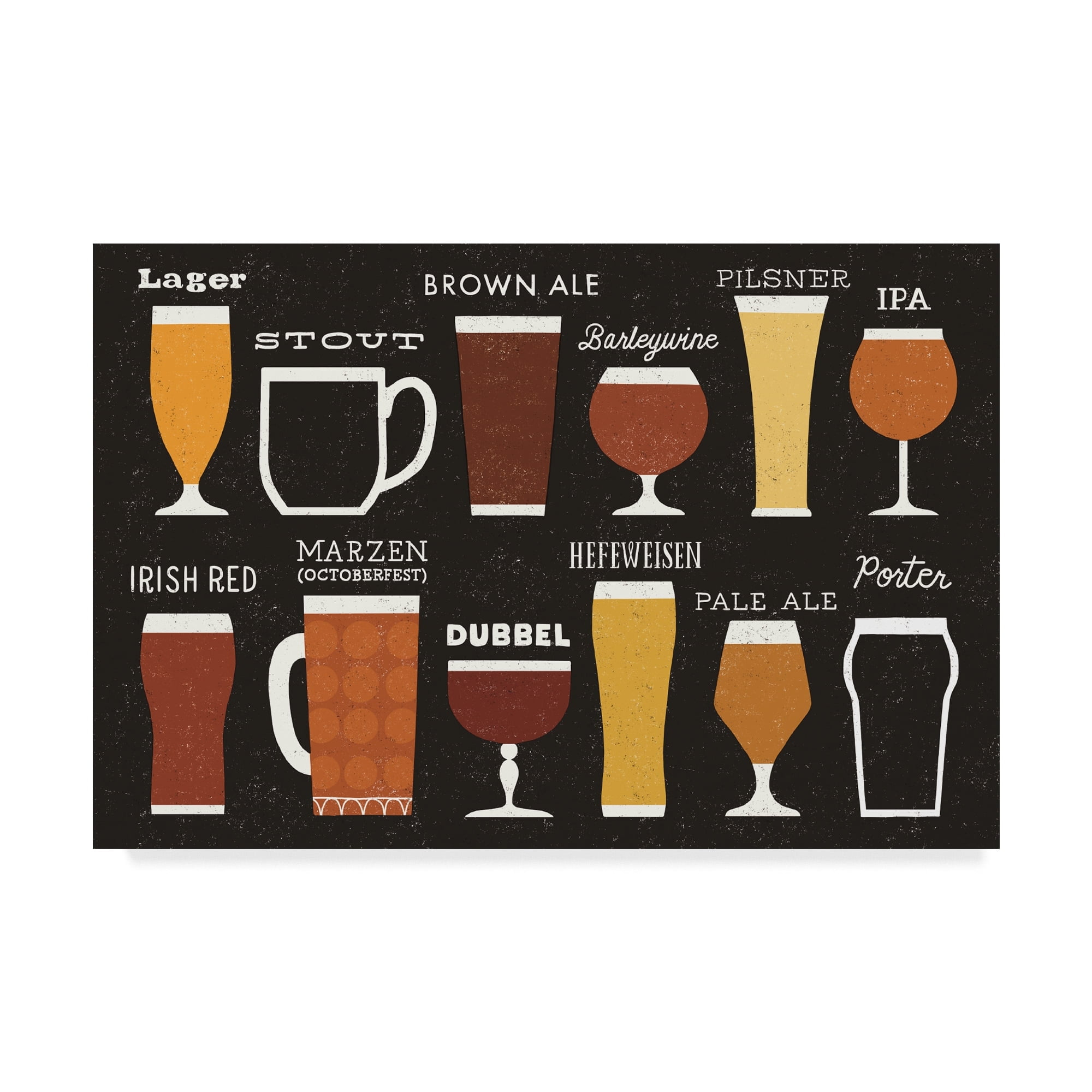 Art.com Craft Beer List Art Print by Michael Mullan, 24" x 16"