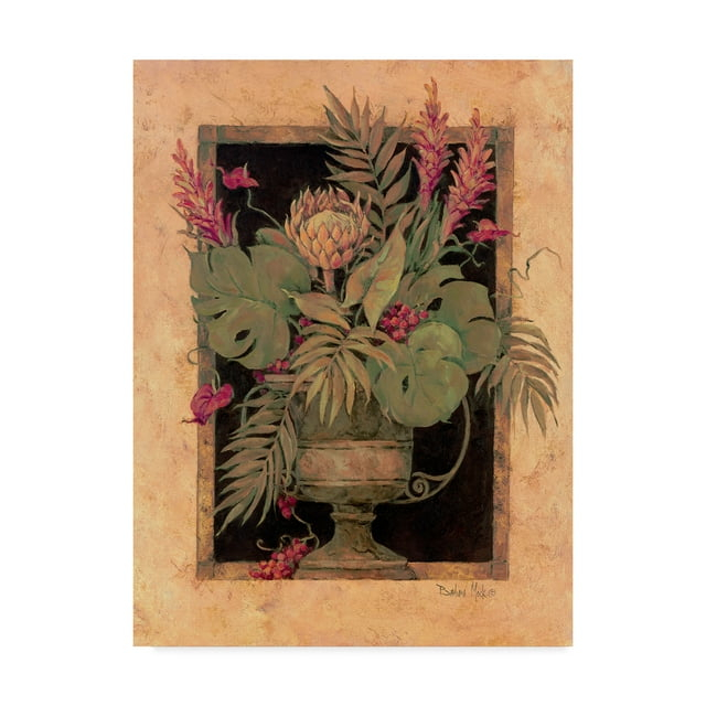 Trademark Fine Art ' Framed Tropical Arrangement' Canvas Art by Barbara Mock