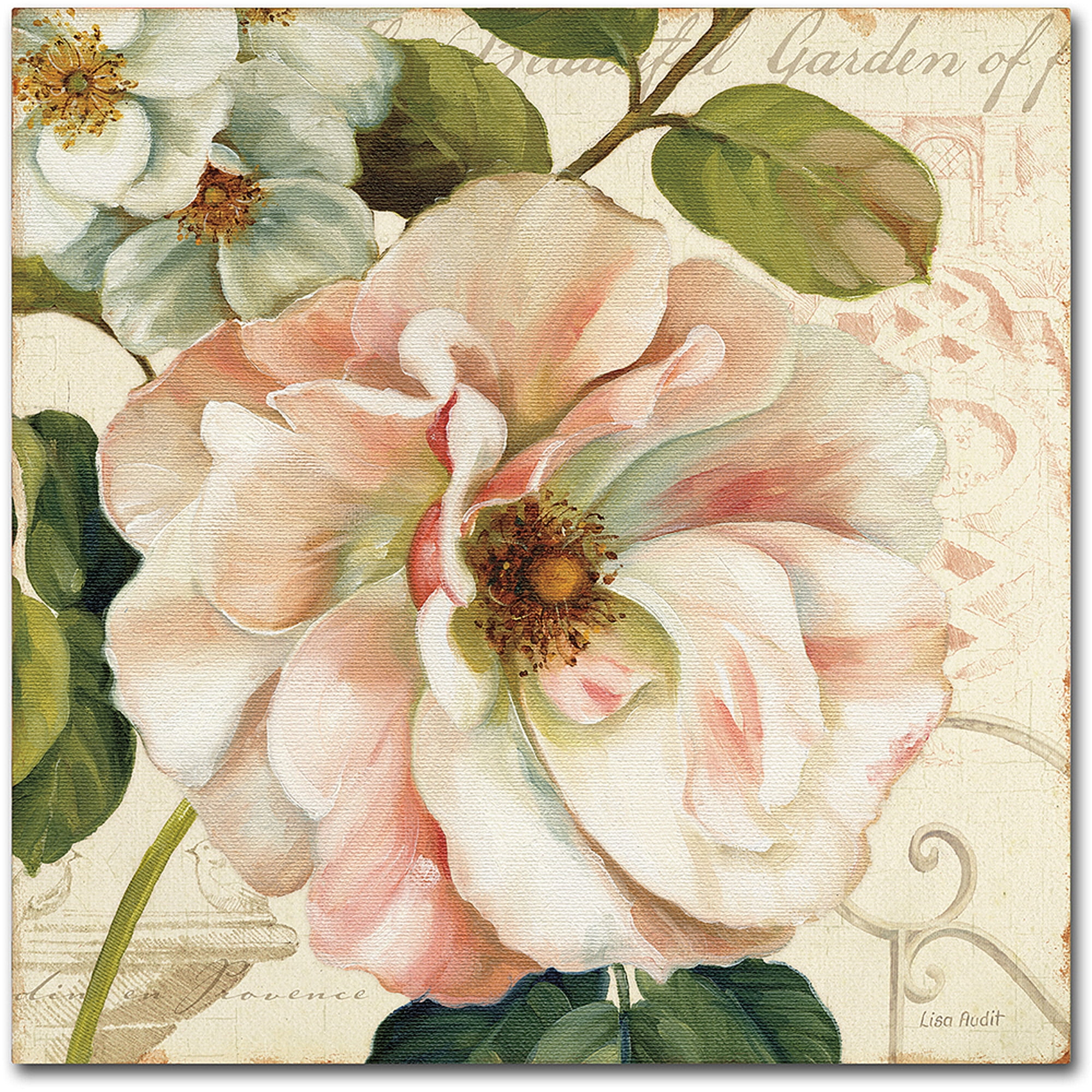 Trademark Fine Art "Les Jardin II" Canvas Art by Lisa Audit