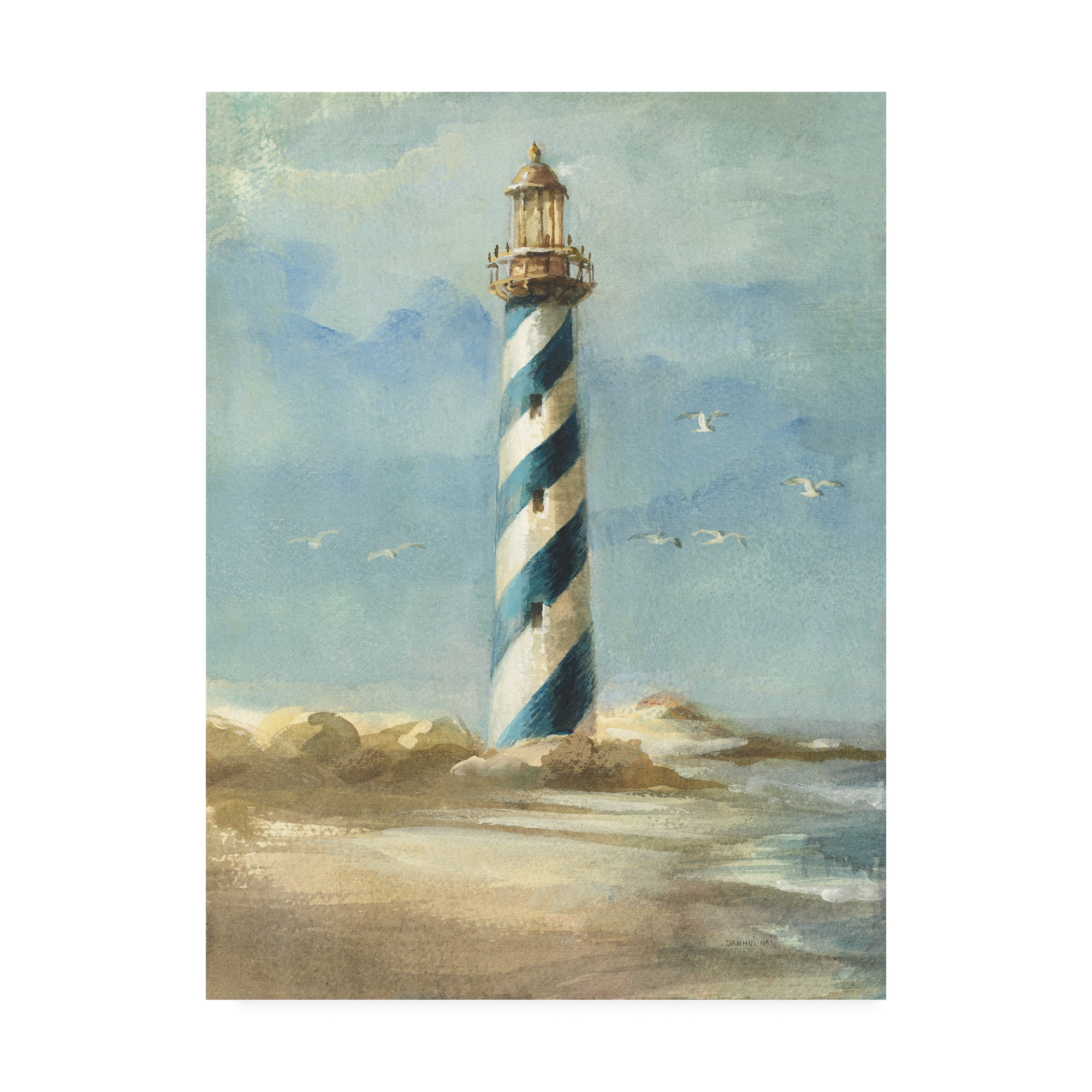 Trademark Fine Art 'Lighthouse I' Canvas Art by Danhui Nai
