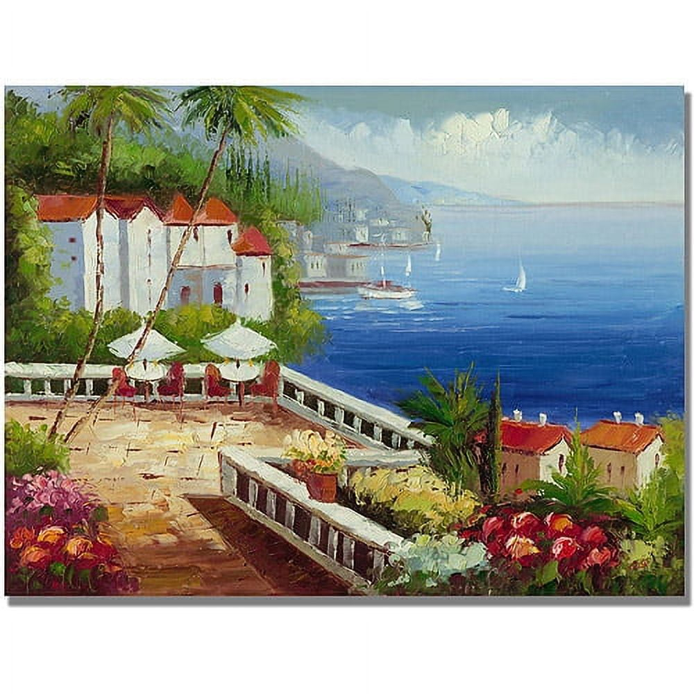 Trademark Fine Art "Mediterranean View" Canvas Art
