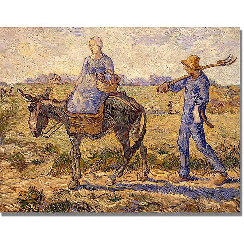 Trademark Fine Art "Morning Going Out to Work" Canvas Art by Vincent van Gogh