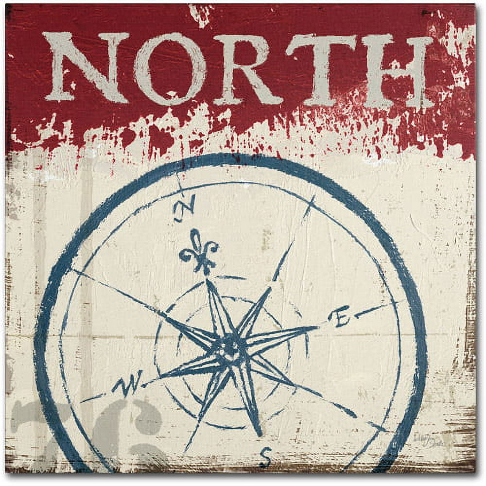 Trademark Fine Art "Nautical I Red" Canvas Art by Wellington Studio