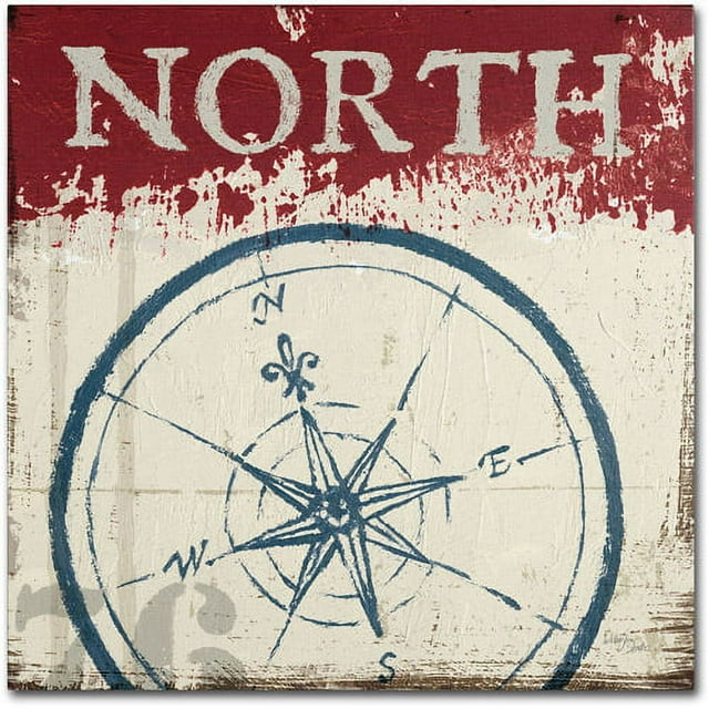 Trademark Fine Art "Nautical I Red" Canvas Art by Wellington Studio