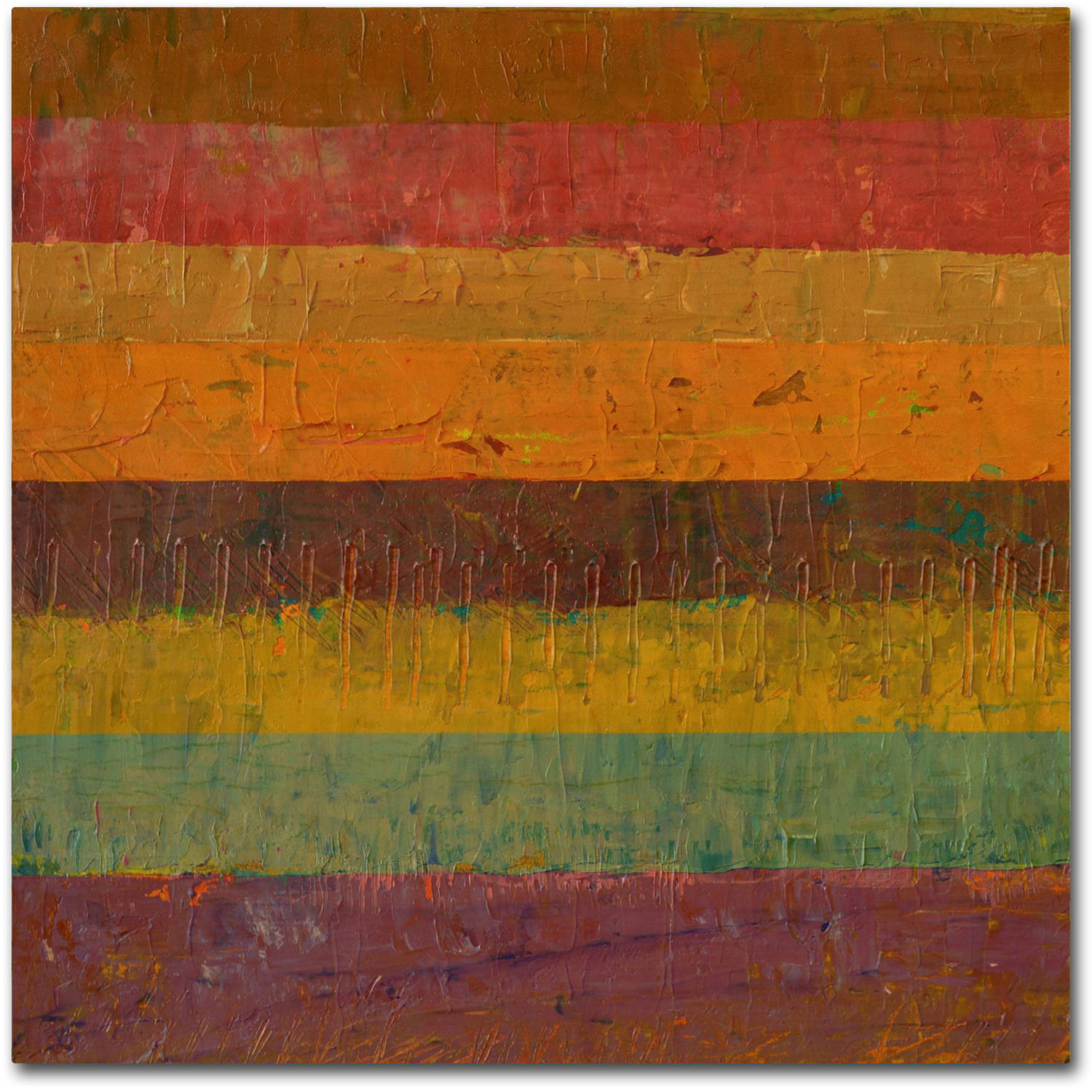 Trademark Fine Art "Orange Line" Canvas Art by Michelle Calkins