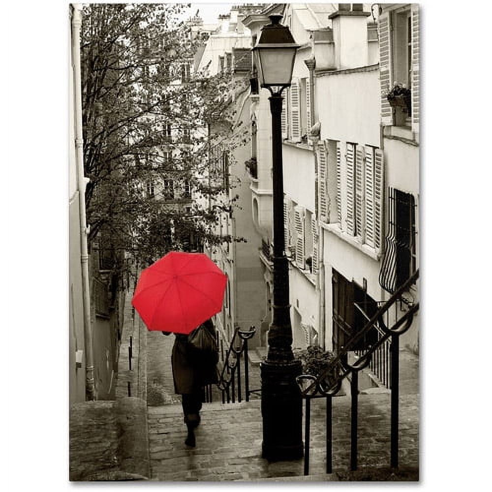 Trademark Fine Art "Paris Stroll II" Canvas Art by Sue Schlabach