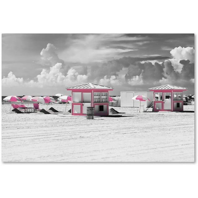 Trademark Fine Art "Pink Beach Houses Miami" Canvas Art by Philippe Hugonnard
