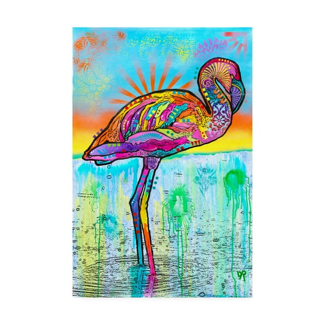 Trademark Fine Art 'Pink Flamingo Abstract Color' Canvas Art by Dean Russo